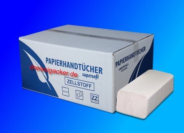 Papierhandtücher Supersoft 2-lagig hochweiß Interfold 3.200 Blatt