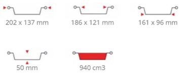 Preview: Aluschalen 940 ml, R45L