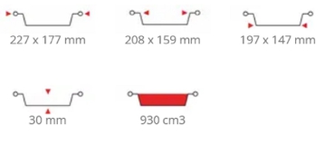 Contital® Alu-Schale 930ml 100 Stück
