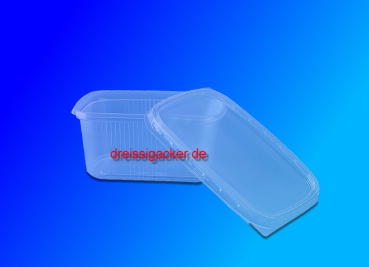 Verpackungsbecher Salad Boxx, eckig 250ml transparent 50 Stück