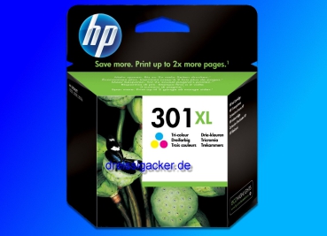 HP Tintenpatrone 301XL color / farbig  330 Seiten