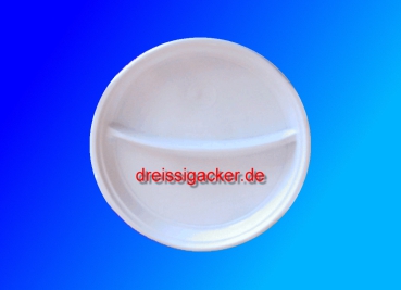 Mehrweg-Plastikteller rund Ø 22cm, 2-geteilt, 100 Stück