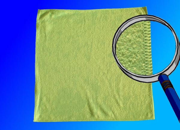 Microfasertuch blau/gelb/grün/rosa 40 x 40 cm