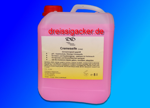 Seifencreme rose 5 Liter Kanister