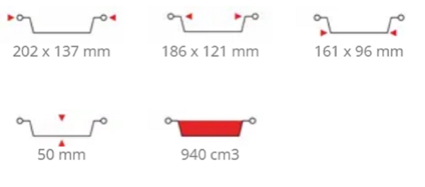 Aluschalen 940 ml, R45L