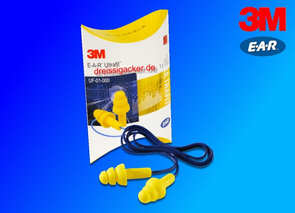 3M  EAR Gehörschutz-Stöpsel Ultrafit mit Kordel