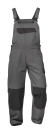 Craftland Twill Latzhose Zulte grau/schwarz