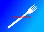 Plastikgabel weiß 100 Stück